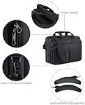 KROSER Sac à ordinateur portable extensible mallette légère pour 17.3" Sac de travail d'entreprise Laptop Premium Sac de messagerie hydrofuge avec RFID Poches pour les voyages/femmes/hommes-noirs