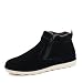 Leader show Men's Winter Fur Lined Snow Boot Side Zipper Ankle High Warm Shoe