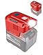 Power Wechselrichter für Einhell 18V Akku, 150W Wechselrichtergenerator Stromquelle für Einhell 18V Li-Ionen Batterie mit 2 USB & LED Licht & Wechselstromauslass, DC 18 Volt bis AC 220V Wechselrichter