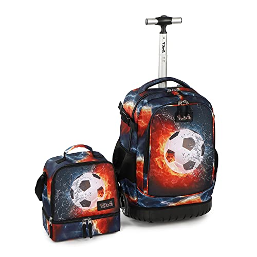 Tilami Rolling Backpack 19 inch with Lunch Bag Wheeled Laptop Backpack (Football) by Tilami - Used condition - US$52.88