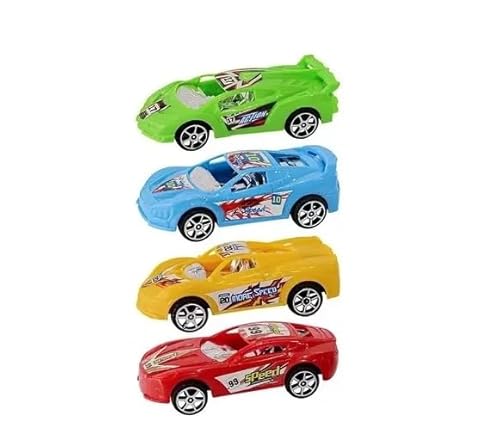 Kit Brinquedo 4 Carros Polícia + 4 Carros Corrida Carrinho