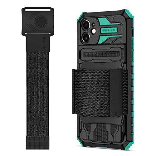 Niuuro Capa para iPhone 11 com suporte de telefone de pulseira, rotação de 360° braçadeira esportiva