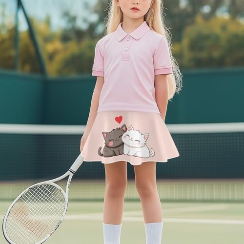 Girls Athletic Skort Size 5-14 Tennis Outfits Running Golf Skirts & Shorts with Pocket4