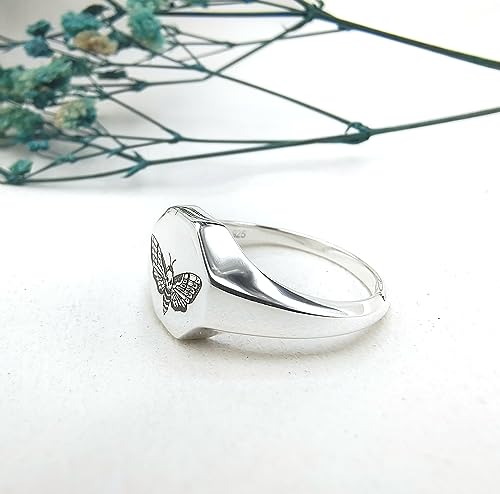 Sterling Silver Death Moth Ring, Death Hawk Moth Ring, Death Moth Head Gold Ring, Death Moth Jewelry4