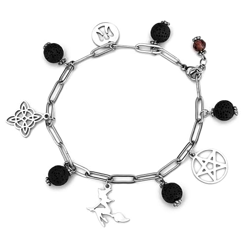 SIMBOLIKS Pulsera de Protección contra Malas Energías, Piedra de