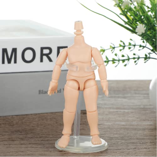 Doll Body, 10Cm/4In Joint Doll Body For 1/12 Scale Bjd Doll Head, Movable Joints Action Figure Body With Spare Hands & Stand For Diy Replacement, Head Not Included #TOP4