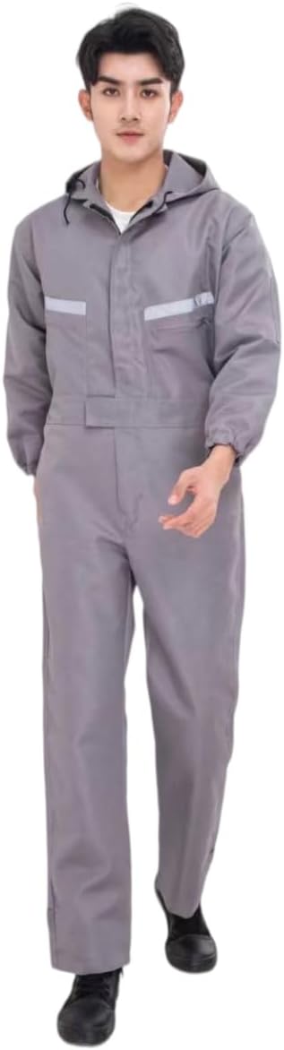 1 PACK Long Sleeve Coverall with Reflective Strips,Work Uniform for Industrial Work Sites