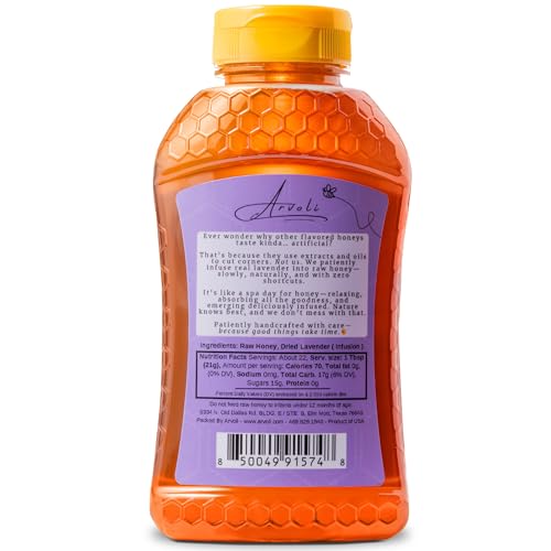Lavender Honey - Infused Honey with Real Lavender - Clean Simple Syrup for Coffee, Tea, Matcha - 16 oz - Image 3