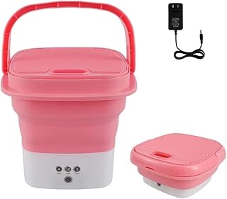 NATUREVEDA Mini Portable Washing Machine - Folding Bucket Washer for Clothes Laundry- Collapsible Washing Machine for Camp...