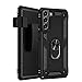 SaharaCase Military Kickstand Series Case Cover for Samsung Galaxy S22 6.1 Inch 5G (2022) - Holder/Kickstand/Belt Clip - Rugged Protection Anti-Slip Grip Slim Fit (Black)