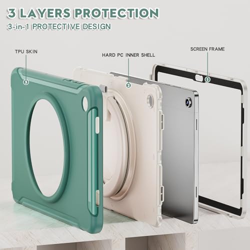 Coque protection Samsung Galaxy Tab A11+ antichoc robuste 11 pouces vert FC - 6