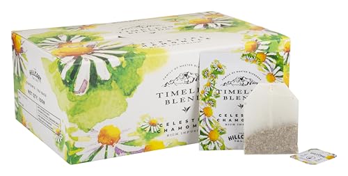 Image of Timeless Blends by The Hillcart Tales Celestial Chamomile Rich Infusion Herbal Tea Bags 100 Pieces, Premium Herbal Tea Leaves With Dried Chamomile Flower Flavoured, Natural Antioxidant, 200 gms