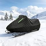 Funda Moto de Nieve para Ski-Doo Summit Freeride 154 800R E-Tec, Viento, Polvo y antigranizo Engrosada Almacenamiento al Aire Libre para trineos, esquís y Uso Invernal con Bolsa de Transporte