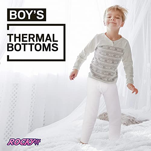 Calça legging térmica Rocky Boy's com forro de fleece e roupa íntima comprida para crianças, Jade,