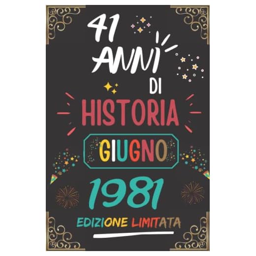 CUADERNO, 41 AÑOS DE HISTORIA JUNIO 1981 EDICIÓN LIMITADA: Regalo de 41 cumpleaños para mujeres y hombres, ideas de 41 cumpleaños... un cumpleaños... ... regalo de 41 cumpleaños para él/ella.