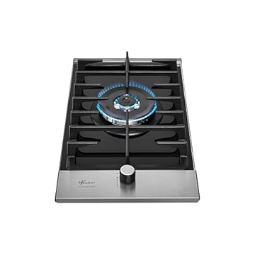 FISCHER COOKTOP À GÁS 1 BOCAS TRIPLA CHAMA PLATINIUM MESA VIDRO PRETO 33790-92104