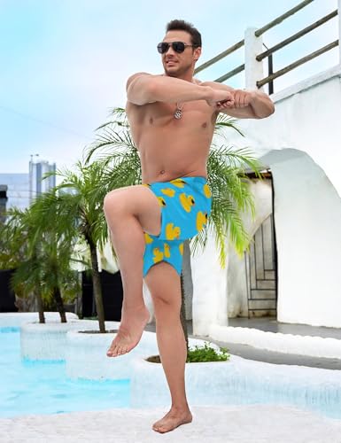 Mens Swim Trunks with Compression Liner 5 Inseam Quick Dry Swimwear Bathing Suit Swimming Board Shorts with 4 Pocket4