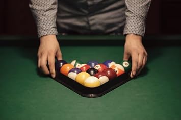 Black Plastic Billiard Pool Ball Triangle Rack, Fits 2-1/4 Inch Balls, 8-Ball