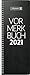 Produktbild BRUNNEN 1078422901 Tischkalender/Vormerkbuch Modell 784, 1 Seite = 2 Tage, 110 x 297 mm, Deckenband schwarz, Kalendarium 2021, Wire-O-Bindung