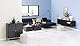 AC Design Furniture Dicte quadratischer Couchtisch 2er-Set, Schwarz mit Marmoroptik, Eleganter Wohnzimmertisch, Beistelltisch für Wohnzimmer, B: 58 x H: 40 x T: 58 cm und B: 50 x H: 33 x T: 50 cm