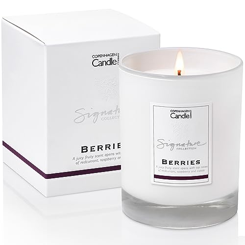 Luxury Scented Candles Gifts for Women | Natural Wax Blend | 45 Hours Burn time | Hotel Collection | The Copenhagen Company - Berries (7oz)