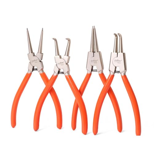 Alicates para anillos de retención juego de 4 piezas con mango de PVC 7