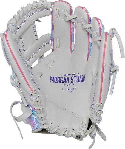 Easton | Elite Series Fastpitch Softball Glove | Morgan Stuart Model | 11.5" | RHT | Pro I Web | White/Tie Dye - image 3