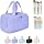 Maison Ginza Cloud Carry Bag - Large Capacity Waterproof Cosmetic & Toiletry Travel Bag with Wide Opening, Dual-Zipper Design, Top Grab Handle & Separate Dry/Wet Compartments (Purple)