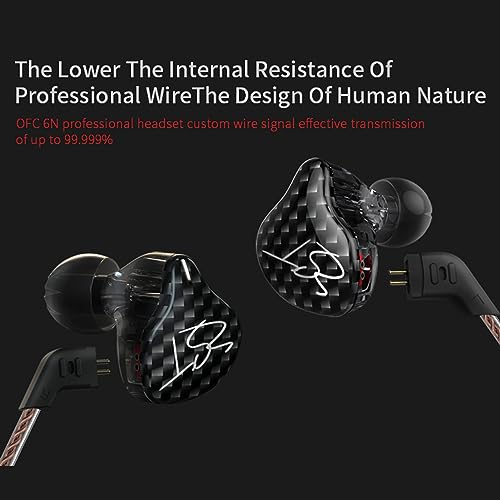 ZST インイヤーヘッドフォン、1BA Plus 1DD 有線イヤホンプロフェッショナル有線イヤホン、インイヤーモニター有線イヤホン Android Mp3