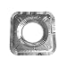 ZesGood 50 Pieces Thicker Aluminum Foil Square Stove Burner Covers, 8"×8"×0.8"in / 3 3/4" Liners