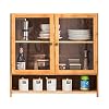 zyr Japanische Style-Sideboard, Küchen-Gewürz-Speicher-Locker, Bambus-Kabinett Multifunktionale Geschichtete Mahlzeit Side Storage-Schrank Für Restaurantkaffee (Color : Brown, Size : 66cm)