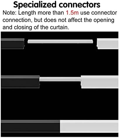 Invisible Recessed Curtain Track Set, Ceiling-Mounted Rail for Bay, Living Room & Bedroom, 6m/19.7ft, White - Sleek Design for Seamless Elegance