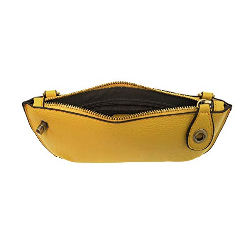 Image of Joy Susan Women's Fashion Purse Mini Crossbody Wristlet Clutch Handbag - Mustard
