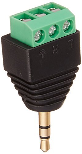 Sewell Direct SW-30552 3.5mm Audio Male to 3-Terminal Female Phoenix Adapter