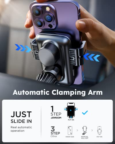 Joyroom Wireless Car Charger Mount, [15W Qi Fast Charging] Wireless Charger For Car, [Super Stable & Hands-Free] Auto-Clamping Car Phone Holder Mount Charger Compatible With Iphone, Samsung Galaxy #TOP2