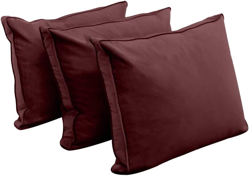 Prolinemax Style V3 Twin Size Pipe Trim Velvet Indoor Daybed Mattress Bolster Pillow Complete Set AD368