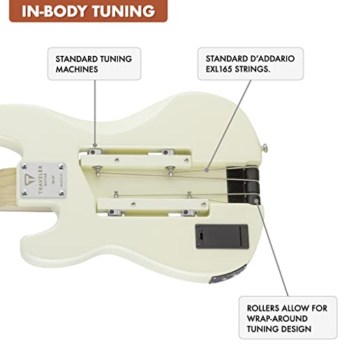 Traveler Guitar, 4-String Bass Guitar, Right, Pearl White (Tb4P Pw Pf) #TOP5