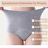 Women's Washable Incontinence Underwear 4 Pack, Leakproof Ladies Panties High Waist, Incontinence Protective Briefs for Minor Bladder Leak(XL)