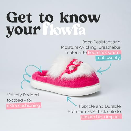 Cloeh | Cozy Women's Slippers with Plush Anti-Shed Fur, Non-Slip Thick EVA Sole, Lightweight Indoor Outdoor House Shoes, Stylish Pull-On Footwear, Gifts for Women & Teens3