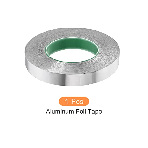Image of Aluminum Foil Tape Adhesive Metal Tape, [for Sealing Patching Hot Cold HVAC, Duct, Pipe Insulation] - 0.8 inch /164ft /2.4 Mil