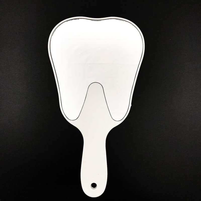 7PCS Teeth Shape Mirror Cute Handle Dental Mirror Unbreakable Mouth Teeth Mirror Patient Hand Mirror Oral Care Mirror