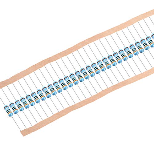 Image of sourcing map 50Pcs 3 Ohm Resistor, 1/2W 1% Tolerance Metal Film Resistors, Lead, 5 Bands for DIY Electronic Projects and Experiments