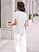AUTOMET Women Beach Fashion Summer Tops White Tee Shirts V Neck Casual Top 2025 Spring Clothes Cute Basic Trendy Outfits White XXL