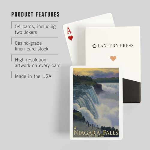 Lantern Press Niagara Falls 52 Naipes Póker miniatura 3