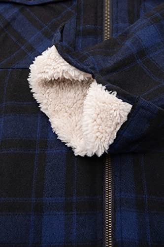 Image of ZENTHACE Boys Sherpa Fleece Lined Flannel Jacket