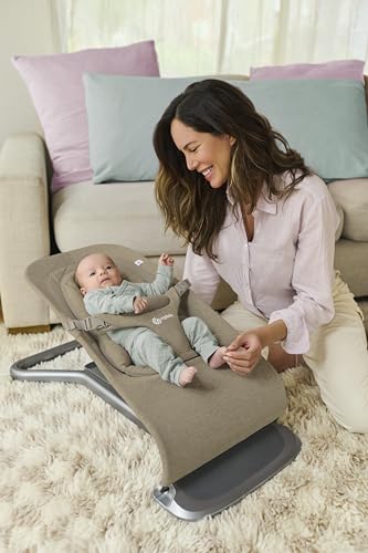 Miniatura 3 de Ergobaby Hamaca 3 en 1 Evolve, hamaca ergonómica para recién nacidos desde el nacimiento hasta los niños pequeños, cojín para recién nacido (2,5 kg - 13,2 kg), Soft Olive | Hamaca Multiposición para Bebés con Altura Ajustable, Arnés de Seguridad, Soft Olive