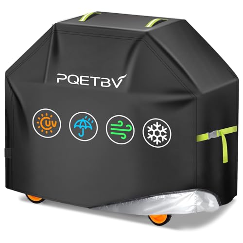 PQETBV Funda para Barbacoa, Cubierta BBQ de Parrilla, 420D Oxford Funda Barbacoa Exterior Impermeable, Cubierta de Barbacoa Exterior Anti-Viento/Anti-Polvo/Anti-Humedad/Anti UV
