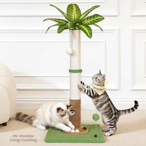 35 Tall Palm Tree Cat Scratching Post Vertical for Indoor Cats