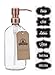 Clear Glass Pint Jar Soap and Lotion Dispenser with Metal Pump (Copper)