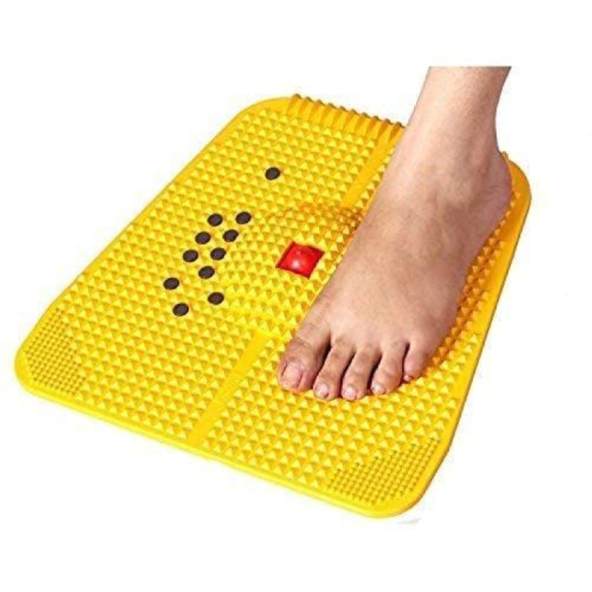 Yellow Acupressure Exercise Magnetic Power Mat